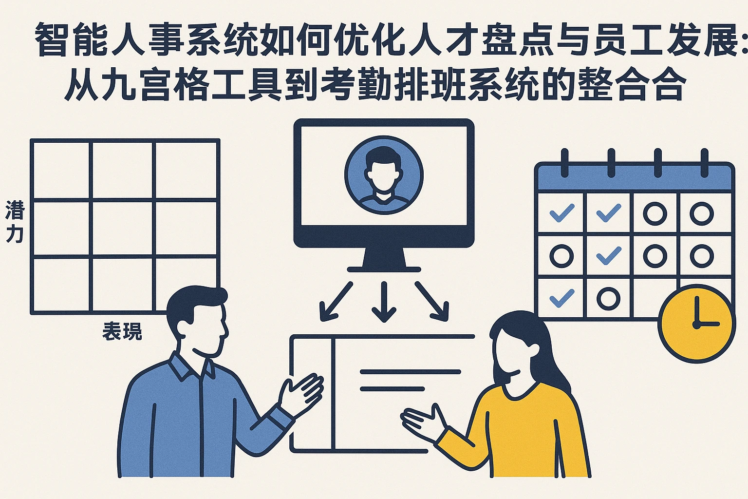智能人事系统如何优化人才盘点与员工发展:从九宫格工具到考勤排班系统的整合