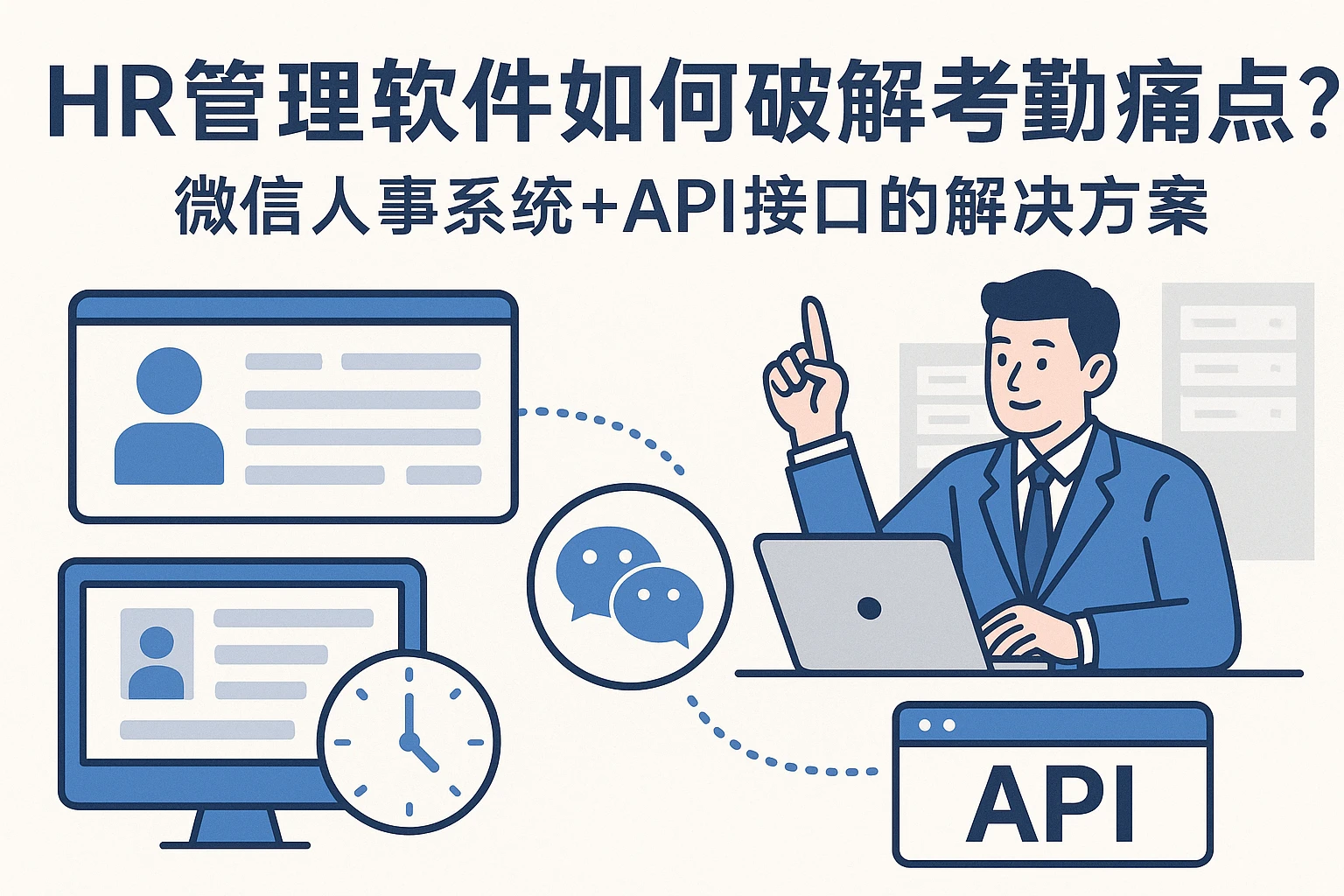 HR管理软件如何破解考勤痛点?微信人事系统+API接口的解决方案
