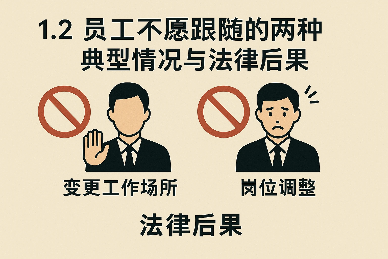 1.2 员工不愿跟随的两种典型情况与法律后果