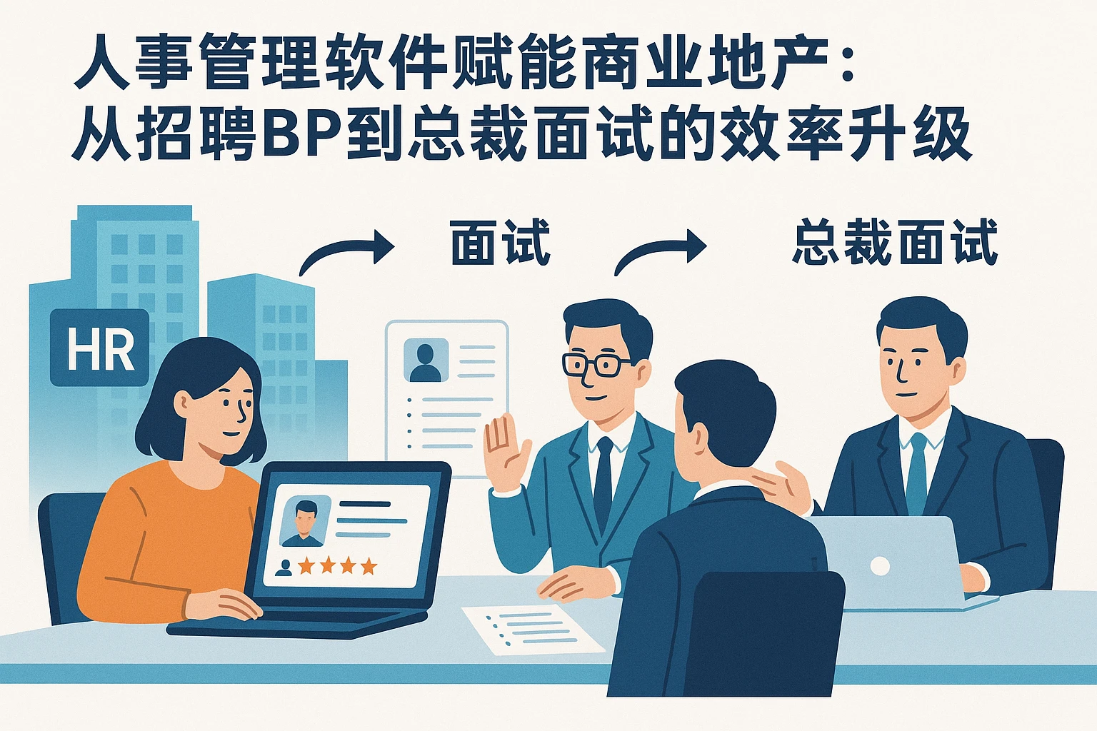 人事管理软件赋能商业地产:从招聘BP到总裁面试的效率升级