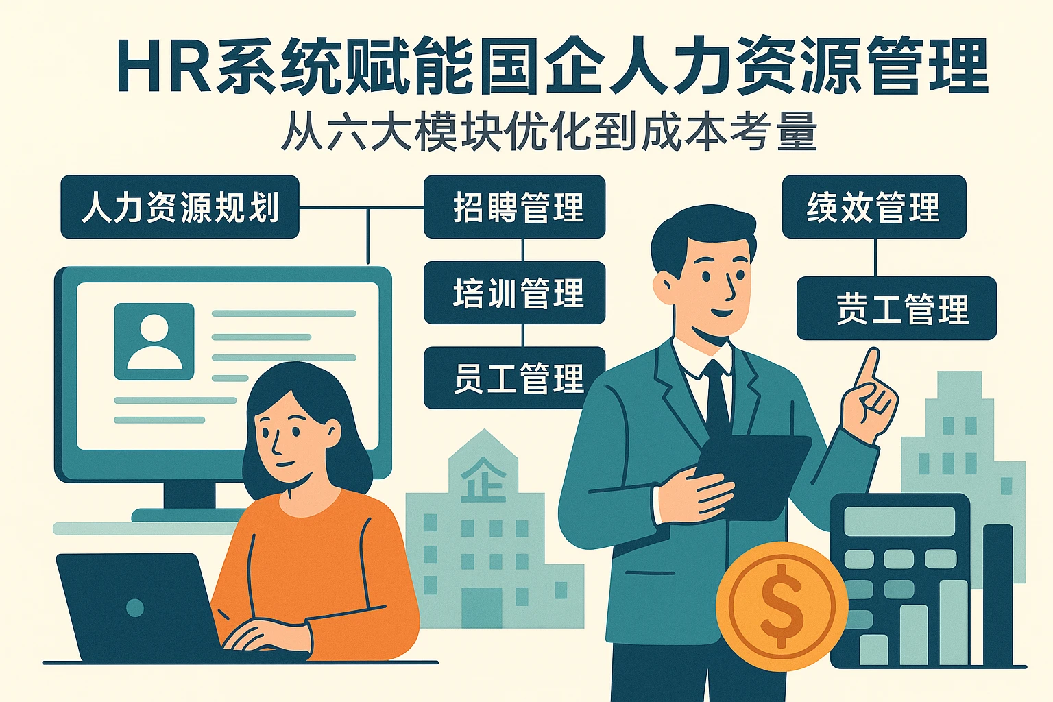 HR系统赋能国企人力资源管理:从六大模块优化到成本考量