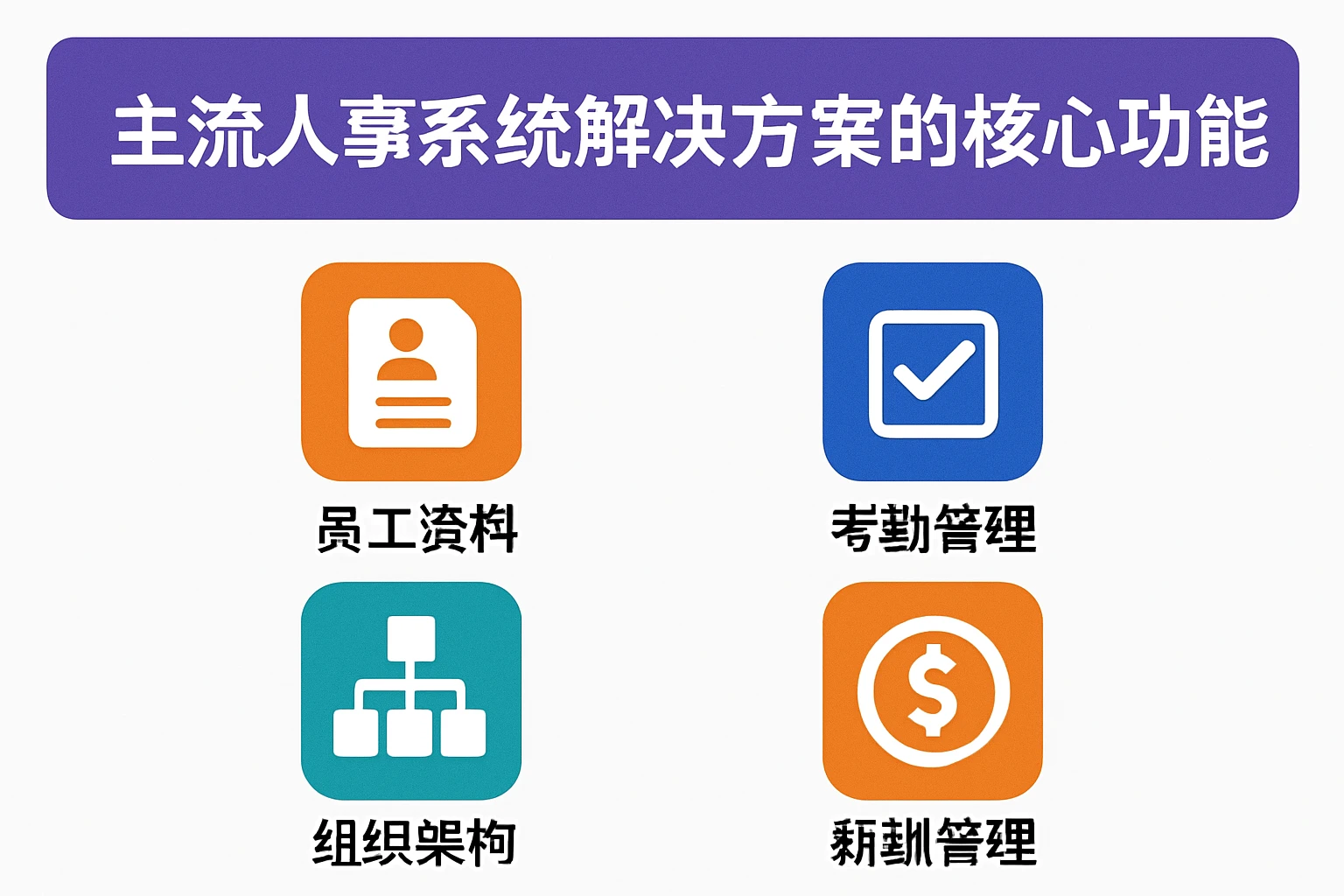主流人事系统解决方案的核心功能