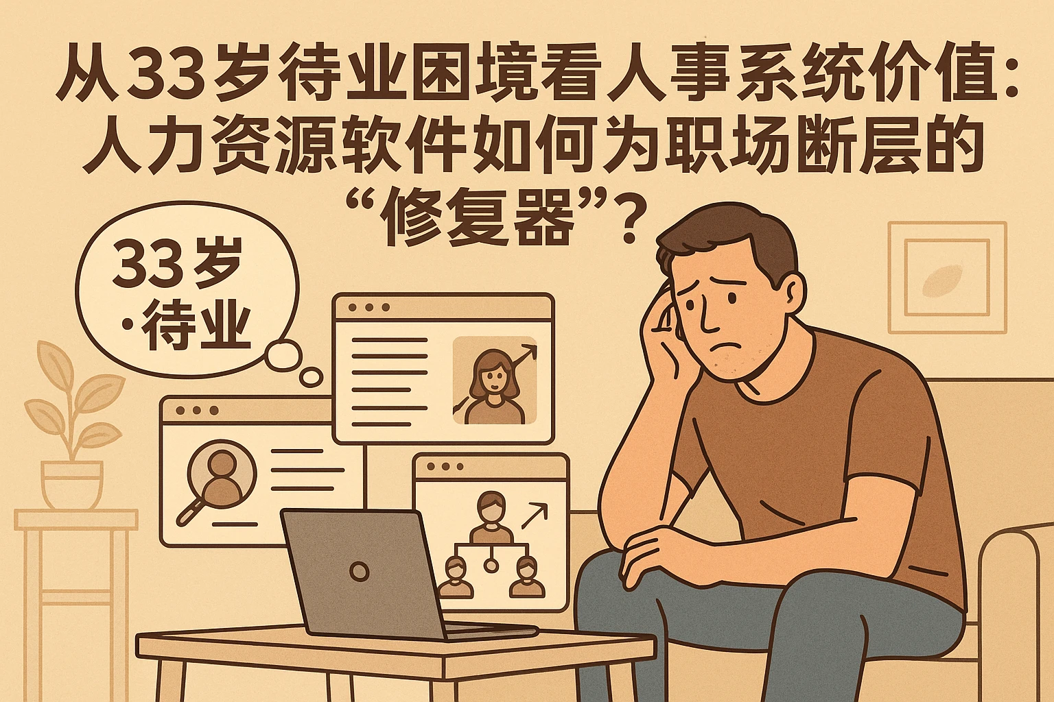 从33岁待业困境看人事系统价值：人力资源软件如何成为职场断层的“修复器”？