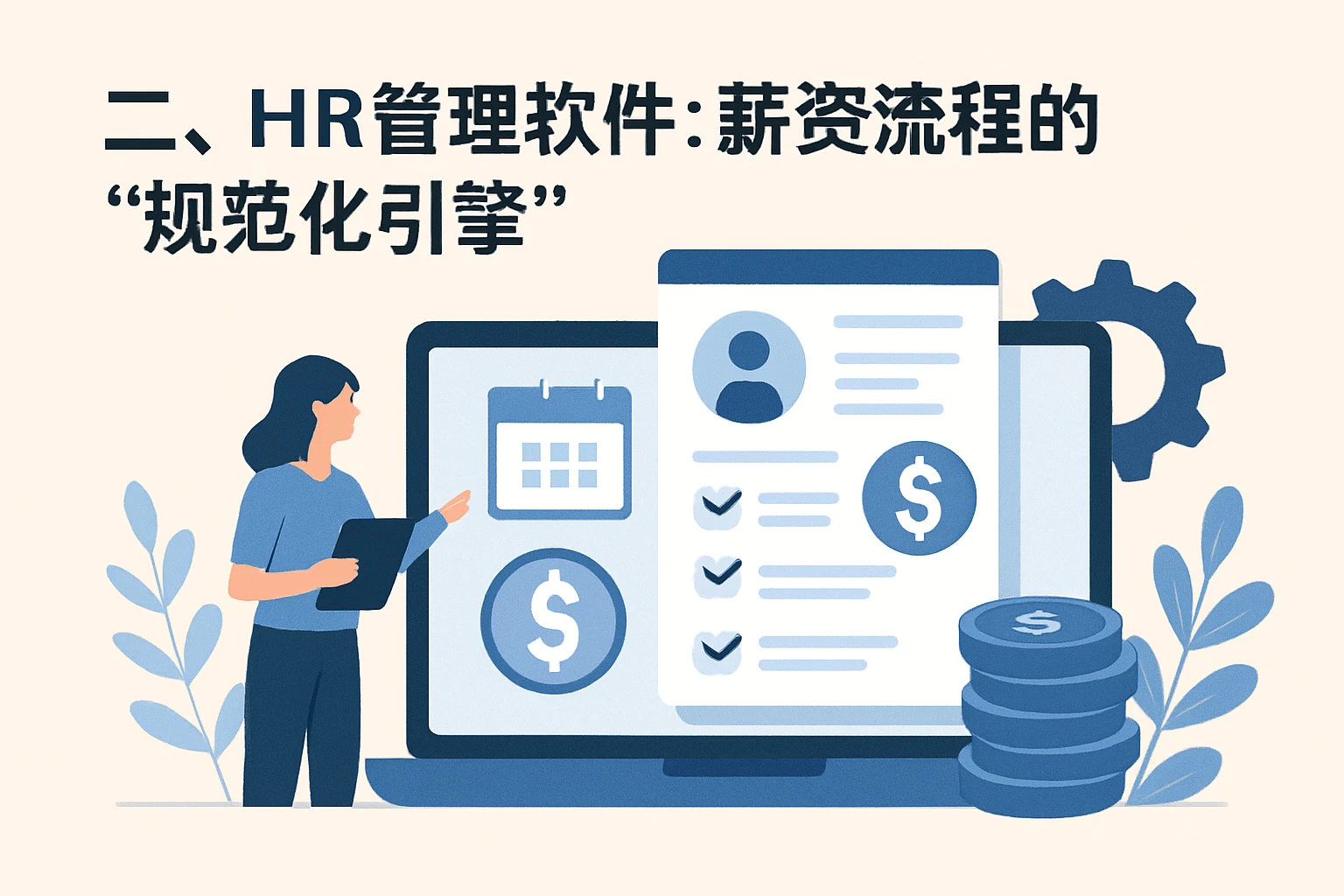 二、HR管理软件:薪资流程的“规范化引擎”
