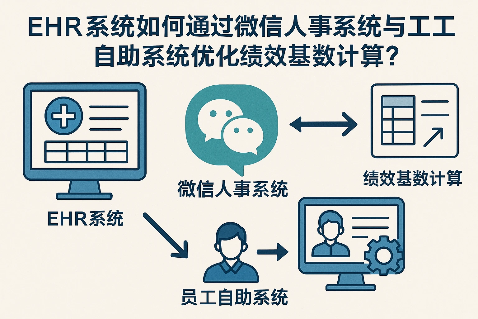 EHR系统如何通过微信人事系统与员工自助系统优化绩效基数计算?