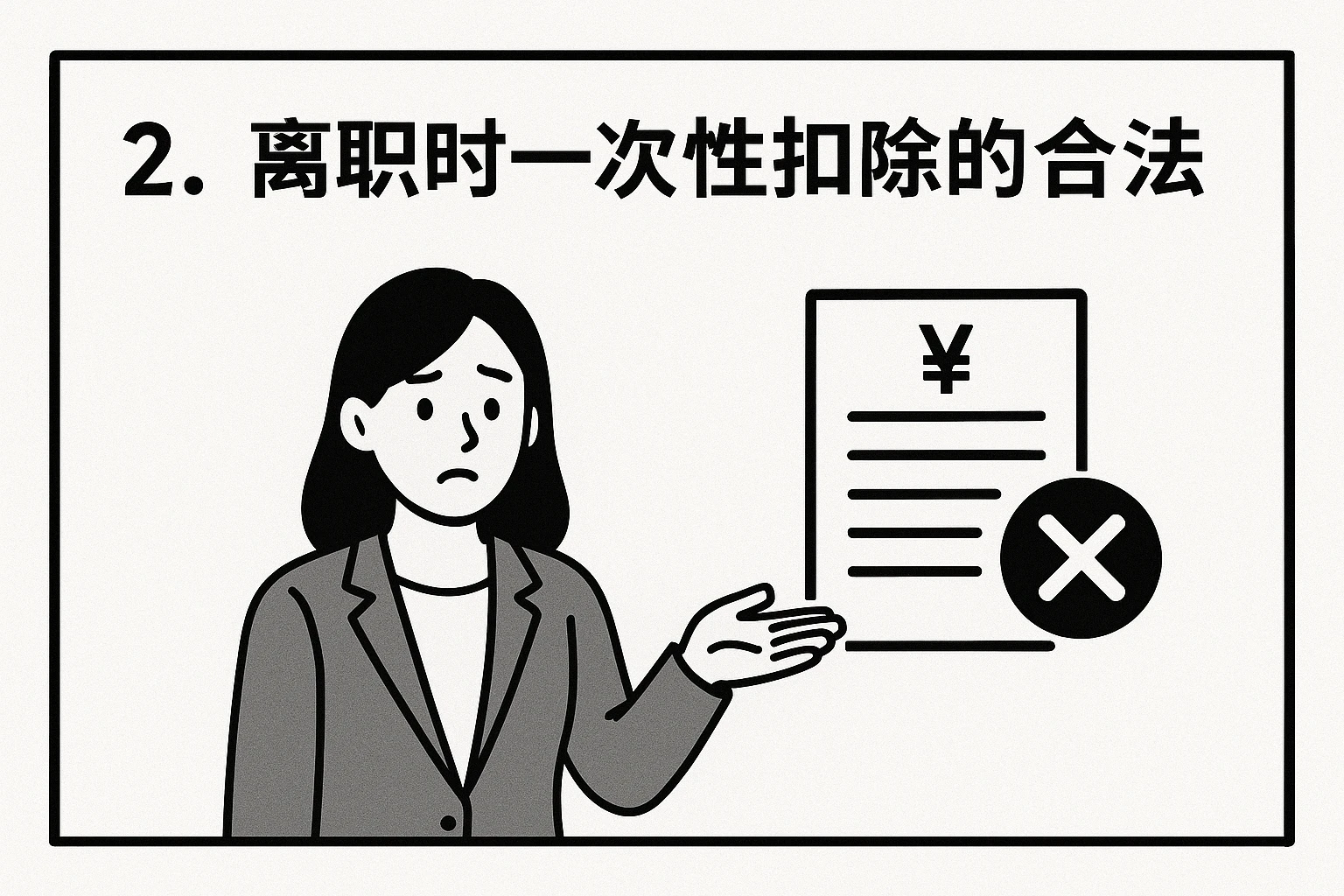 2. 离职时一次性扣除的合法性