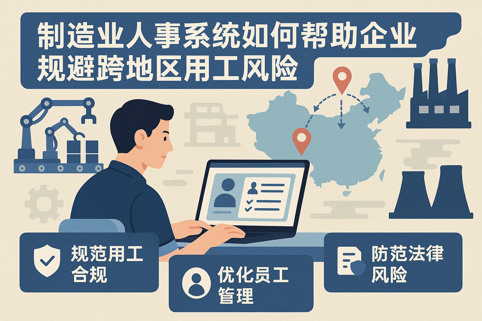 制造业人事系统如何帮助企业规避跨地区用工风险