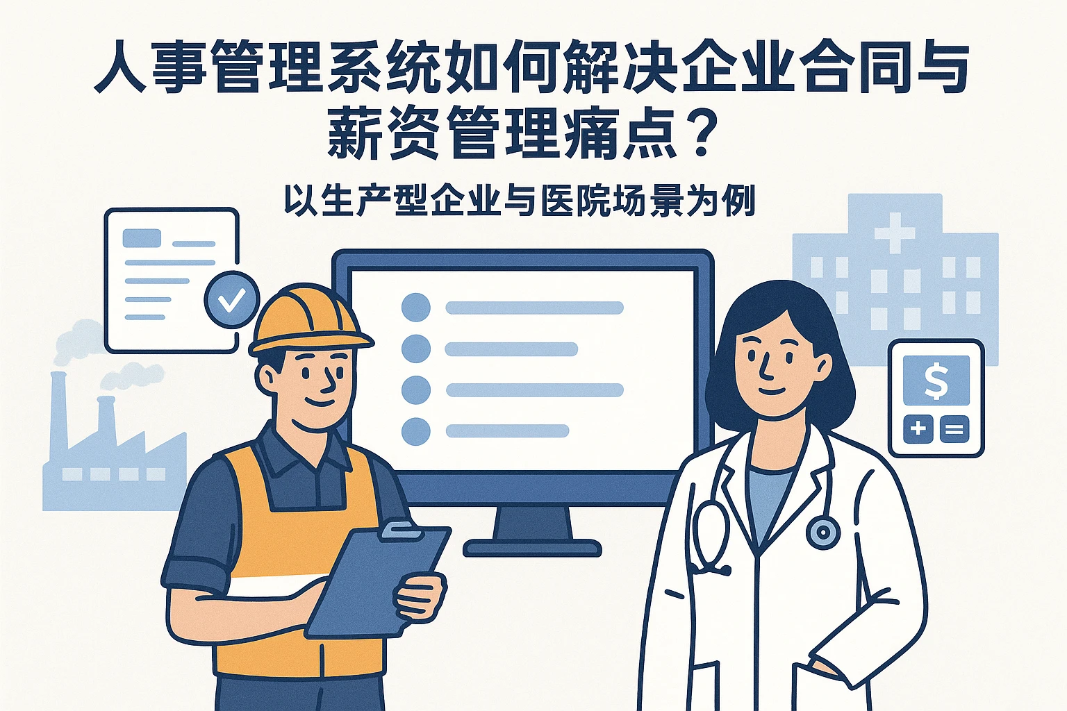 人事管理系统如何解决企业合同与薪资管理痛点？以生产型企业与医院场景为例