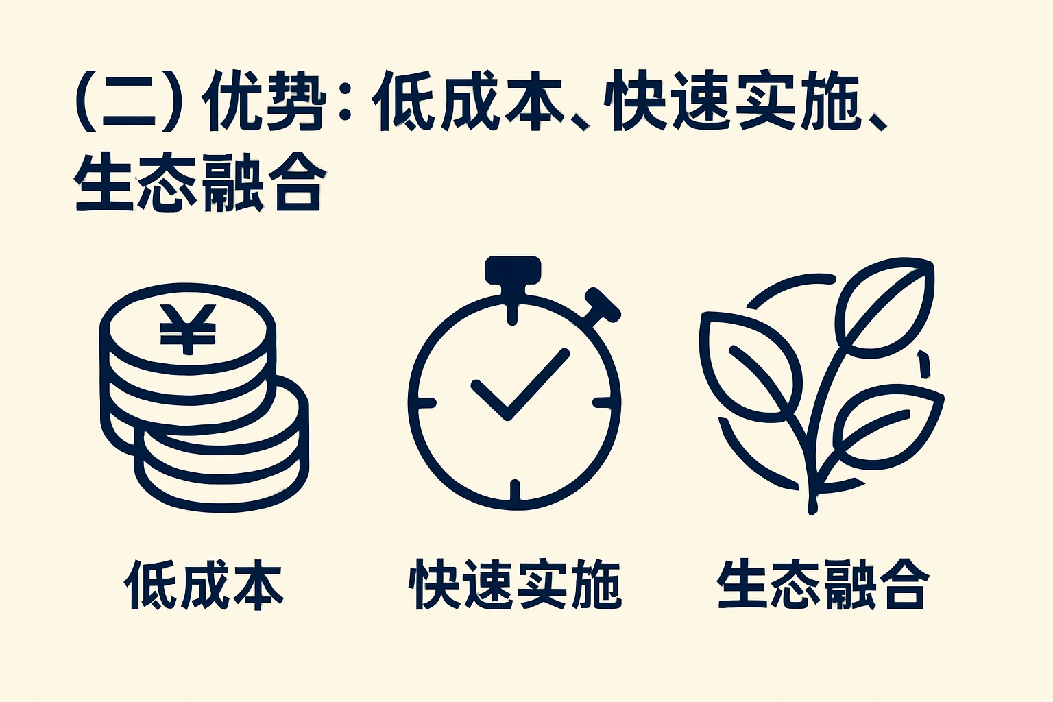 （二）优势：低成本、快速实施、生态融合