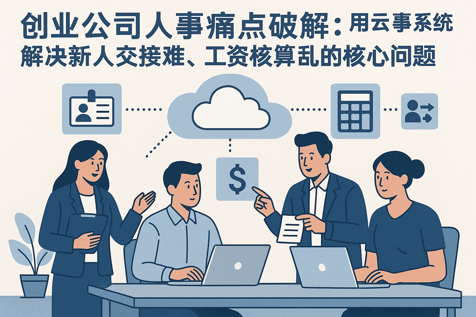 创业公司人事痛点破解：用云人事系统解决新人交接难、工资核算乱的核心问题