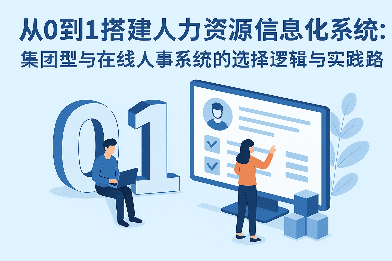 从0到1搭建人力资源信息化系统:集团型与在线人事系统的选择逻辑与实践路径