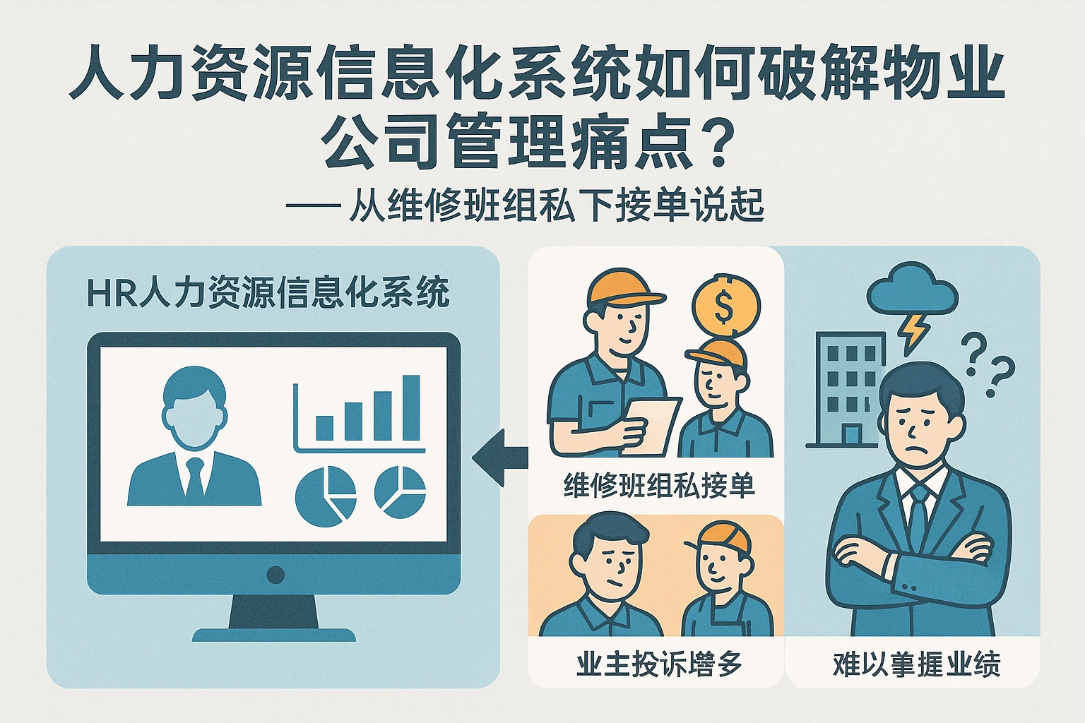 人力资源信息化系统如何破解物业公司管理痛点？——从维修班组私下接单说起