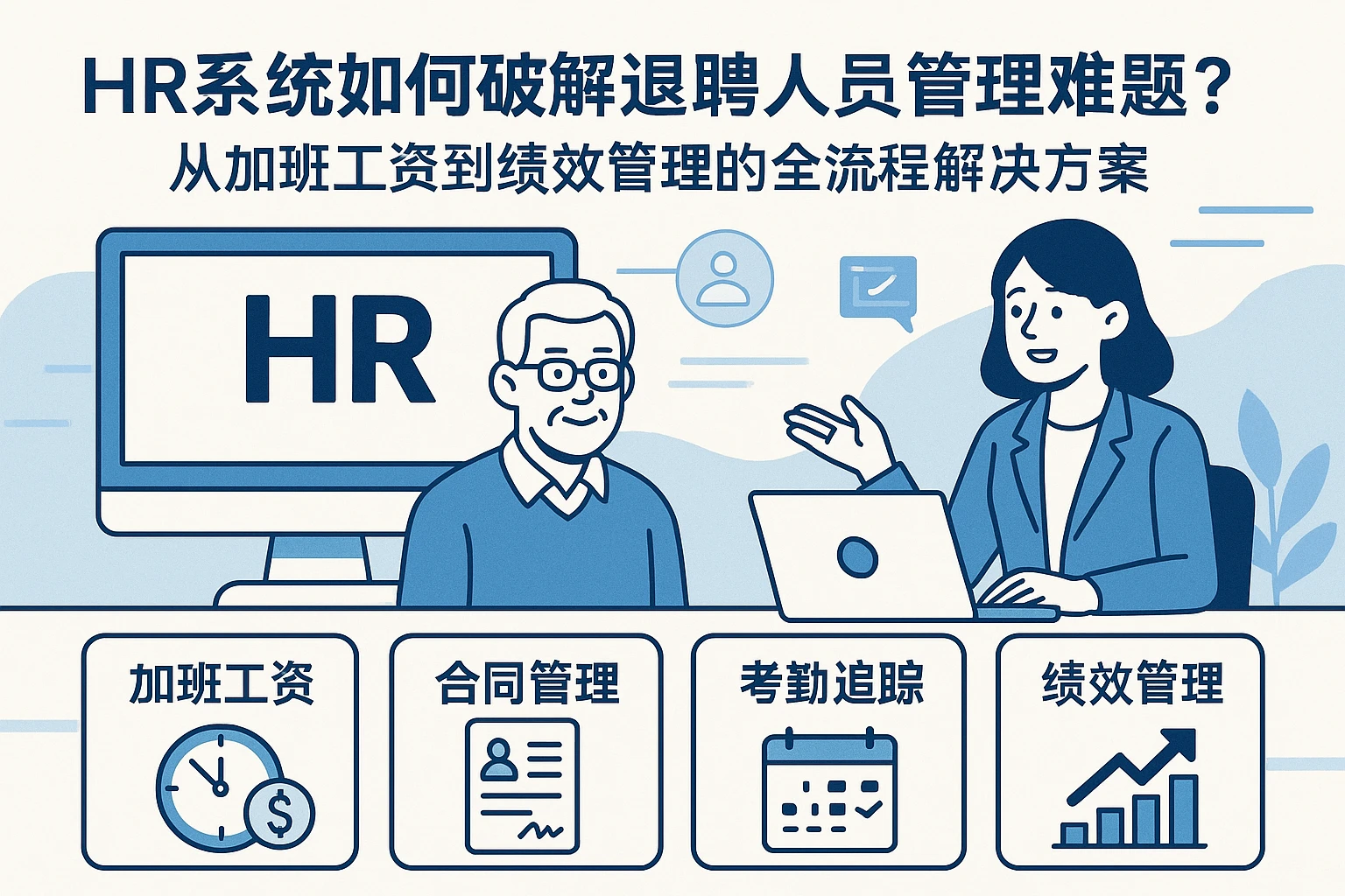 HR系统如何破解退休返聘人员管理难题?从加班工资到绩效管理的全流程解决方案