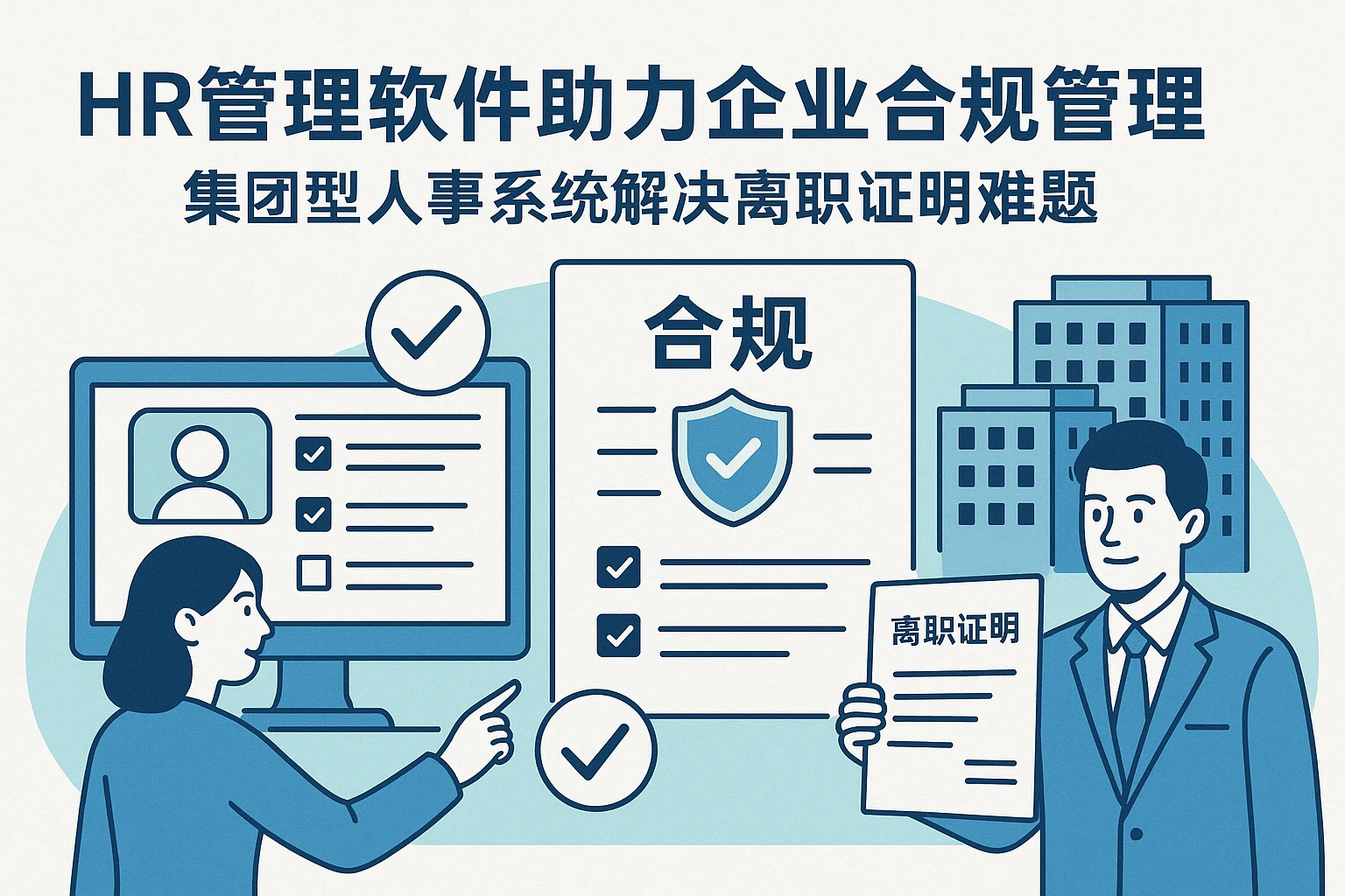 HR管理软件助力企业合规管理,集团型人事系统解决离职证明难题