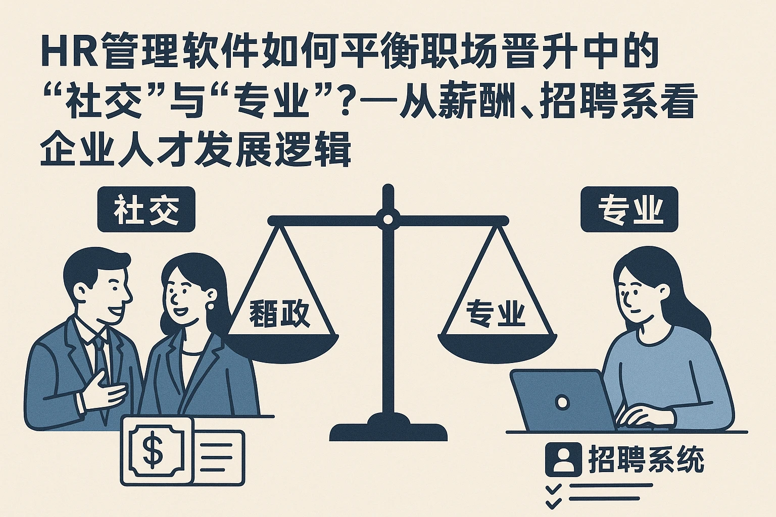 HR管理软件如何平衡职场晋升中的“社交”与“专业”？——从薪酬、招聘系统看企业人才发展逻辑