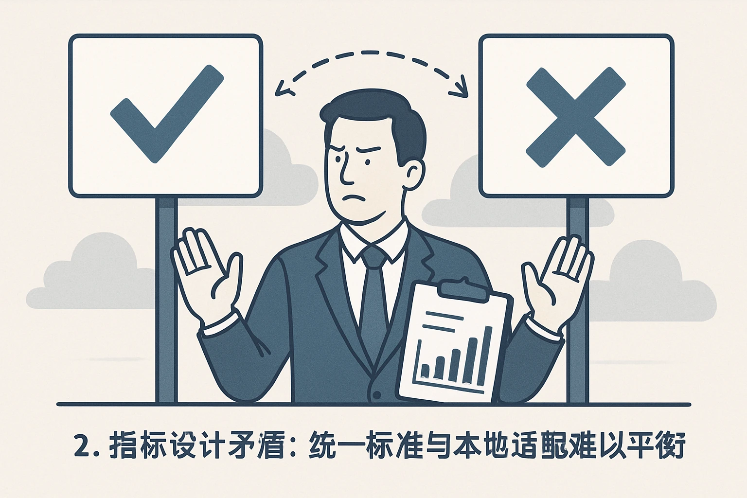 2. 指标设计矛盾：统一标准与本地适配难以平衡