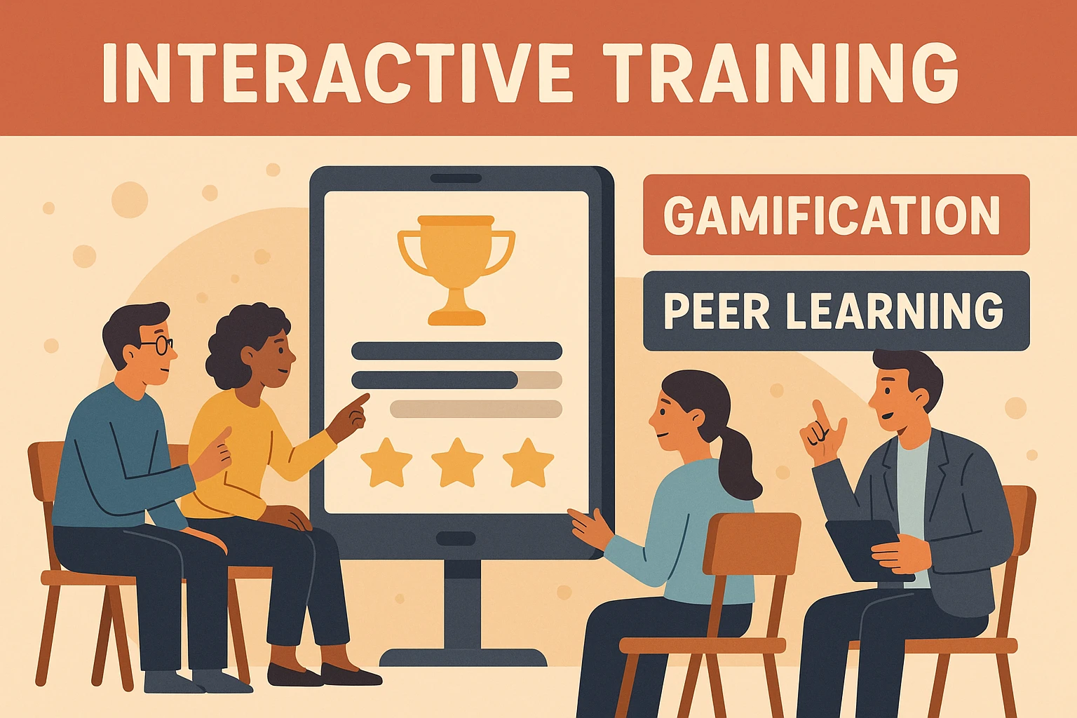 2. 互动式培训:游戏化与Peer Learning(同伴学习)
