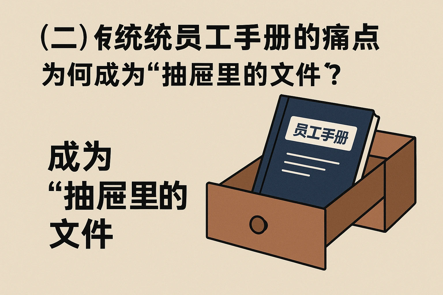 (二)传统员工手册的痛点:为何成为“抽屉里的文件”?