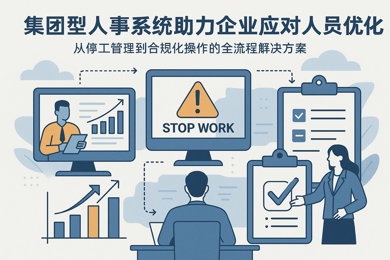 集团型人事系统助力企业应对人员优化难题:从停工管理到合规化操作的全流程解决方案