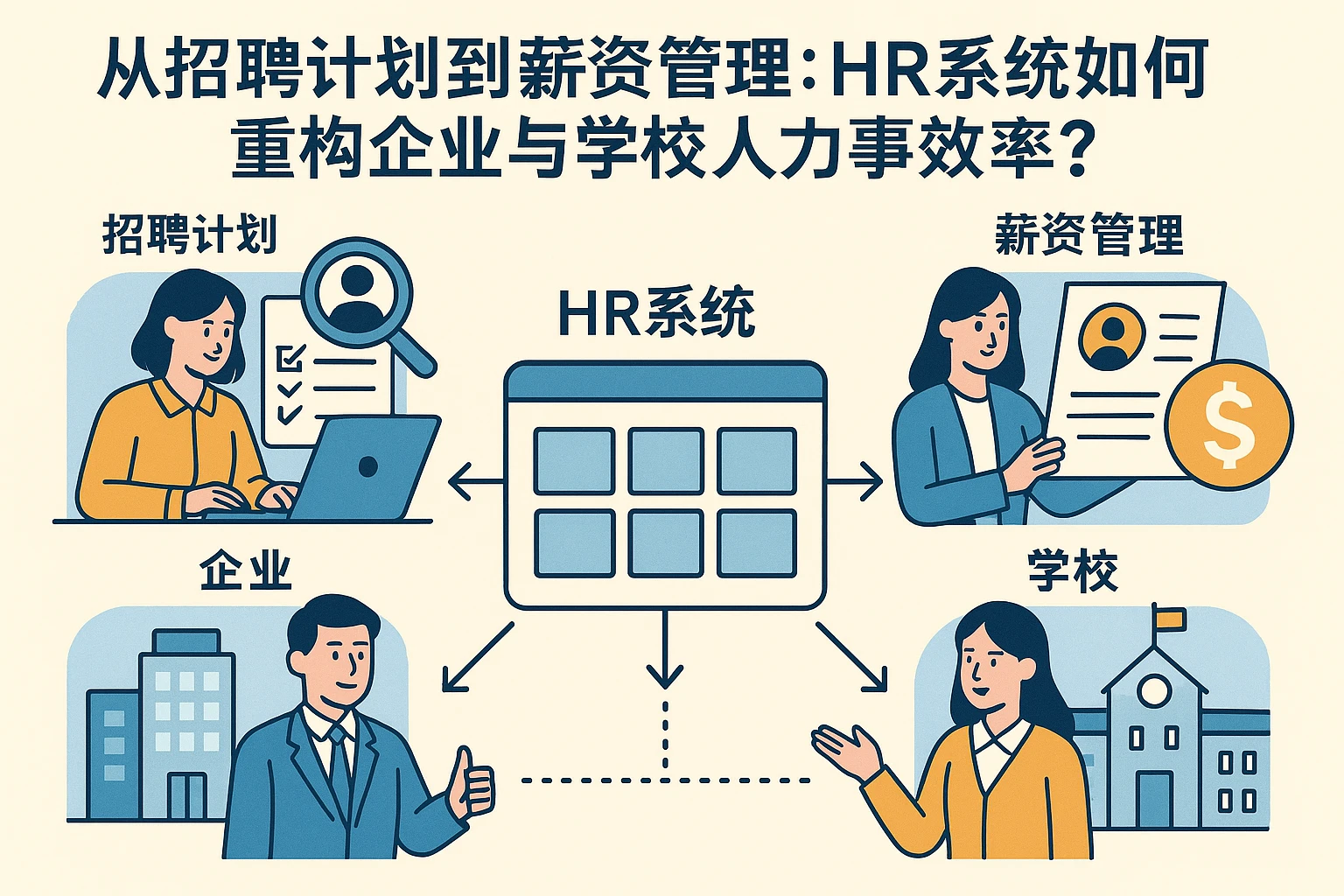 从招聘计划到薪资管理：HR系统如何重构企业与学校的人事效率？