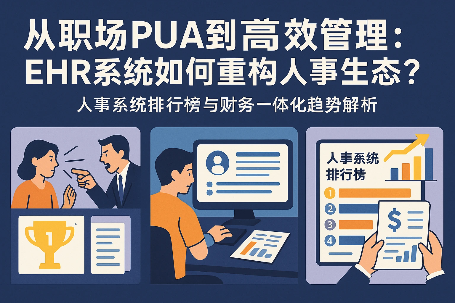 从职场PUA到高效管理：EHR系统如何重构人事生态？人事系统排行榜与财务一体化趋势解析