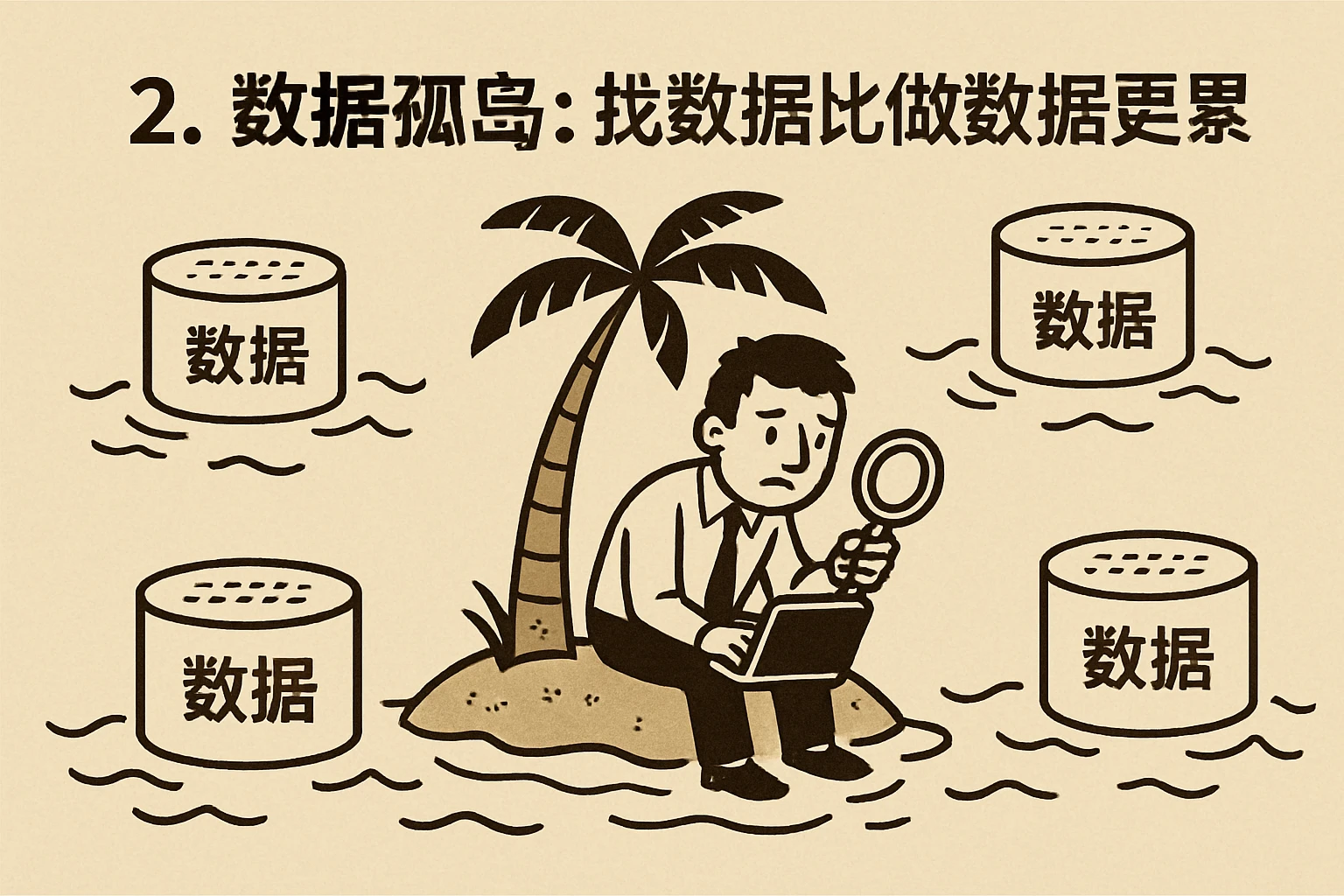 2. 数据孤岛：找数据比做数据更累