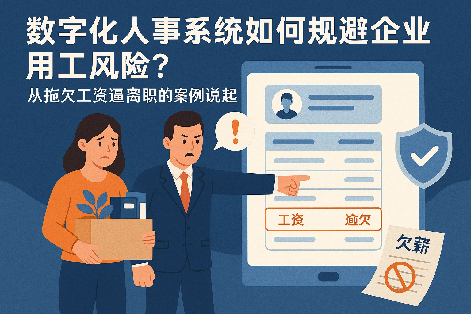 数字化人事系统如何规避企业用工风险？从拖欠工资逼离职的案例说起