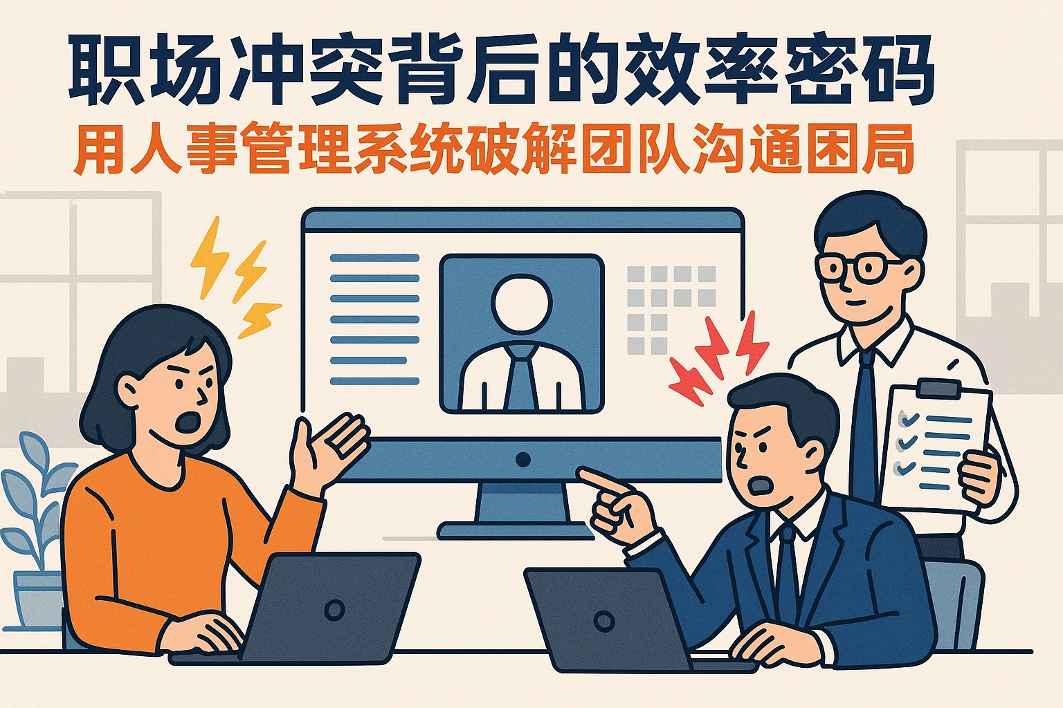 职场冲突背后的效率密码：用人事管理系统破解团队沟通困局