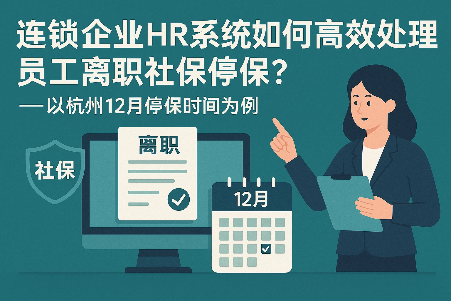 连锁企业HR系统如何高效处理员工离职社保停保？——以杭州12月停保时间为例