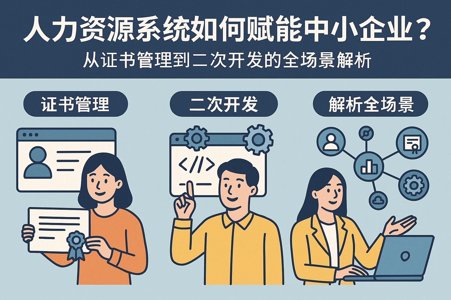 人力资源系统如何赋能中小企业？从证书管理到二次开发的全场景解析