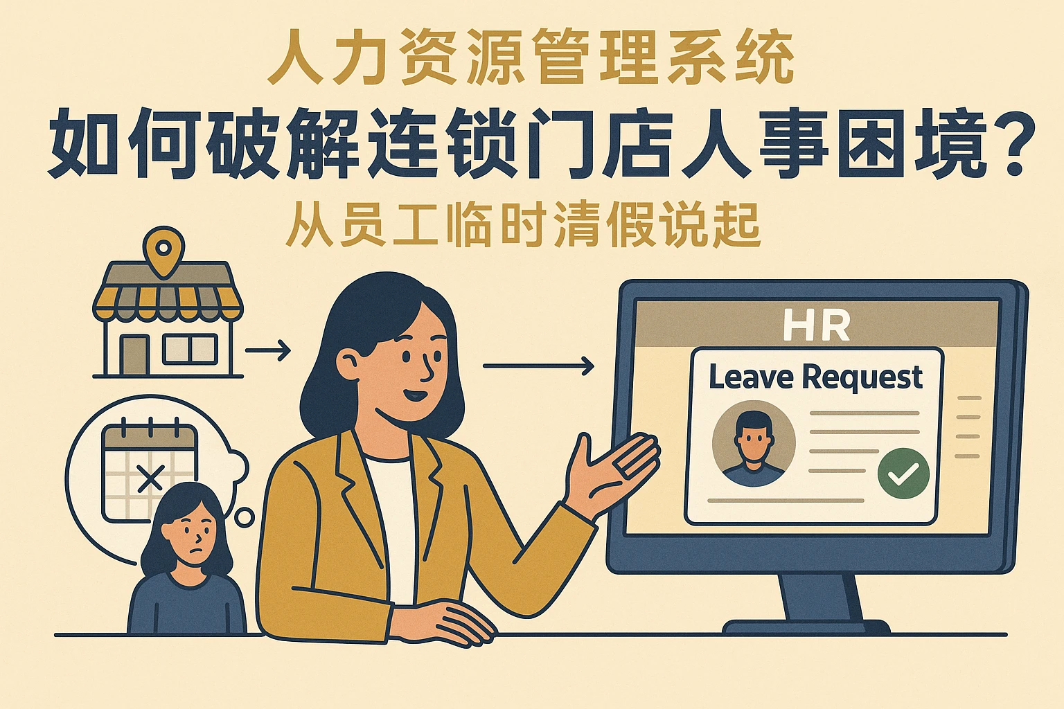 人力资源管理系统如何破解连锁门店人事困境?从员工临时请假说起