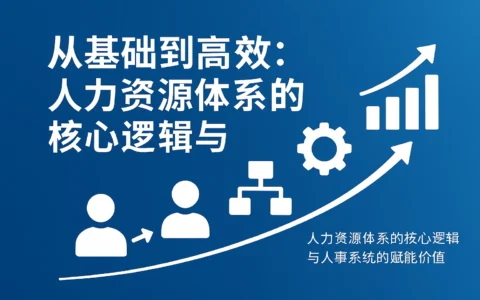 从基础到高效：人力资源体系的核心逻辑与人事系统的赋能价值