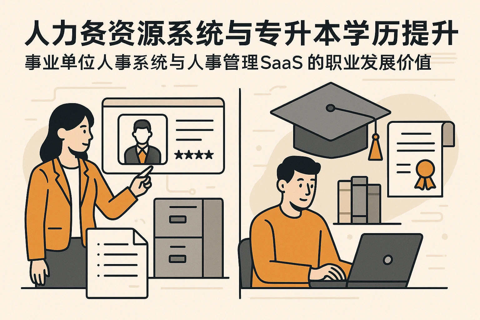 人力资源系统与专升本学历提升：事业单位人事系统与人事管理SaaS的职业发展价值