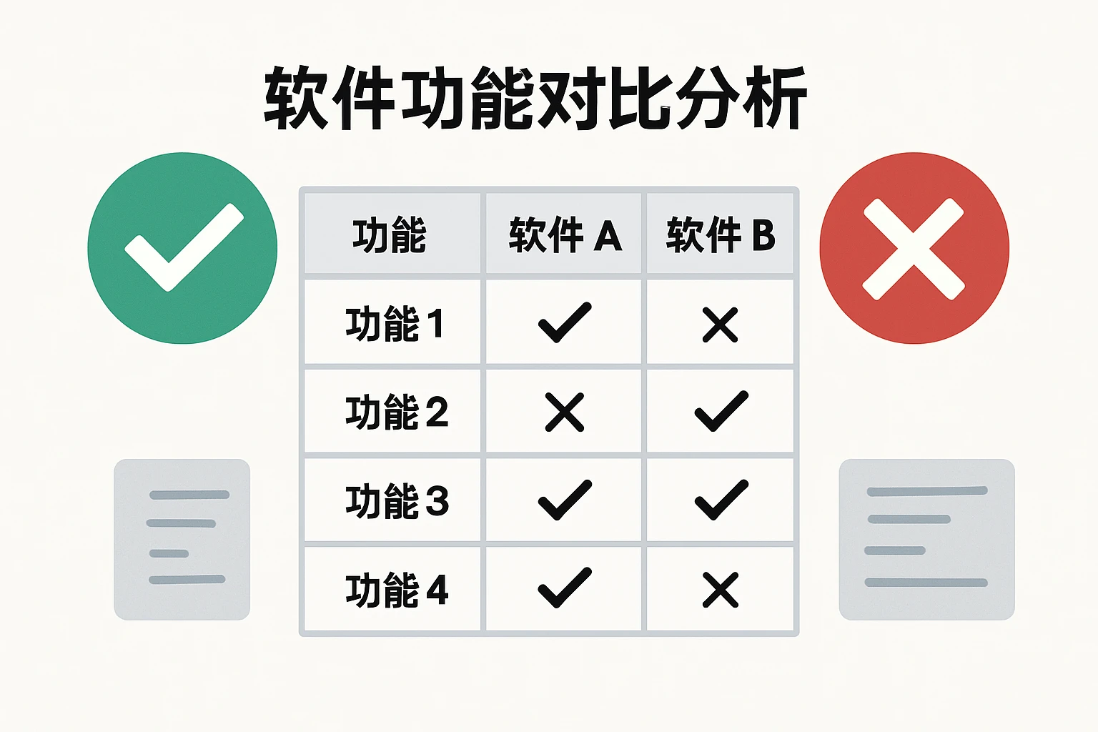 软件功能对比分析