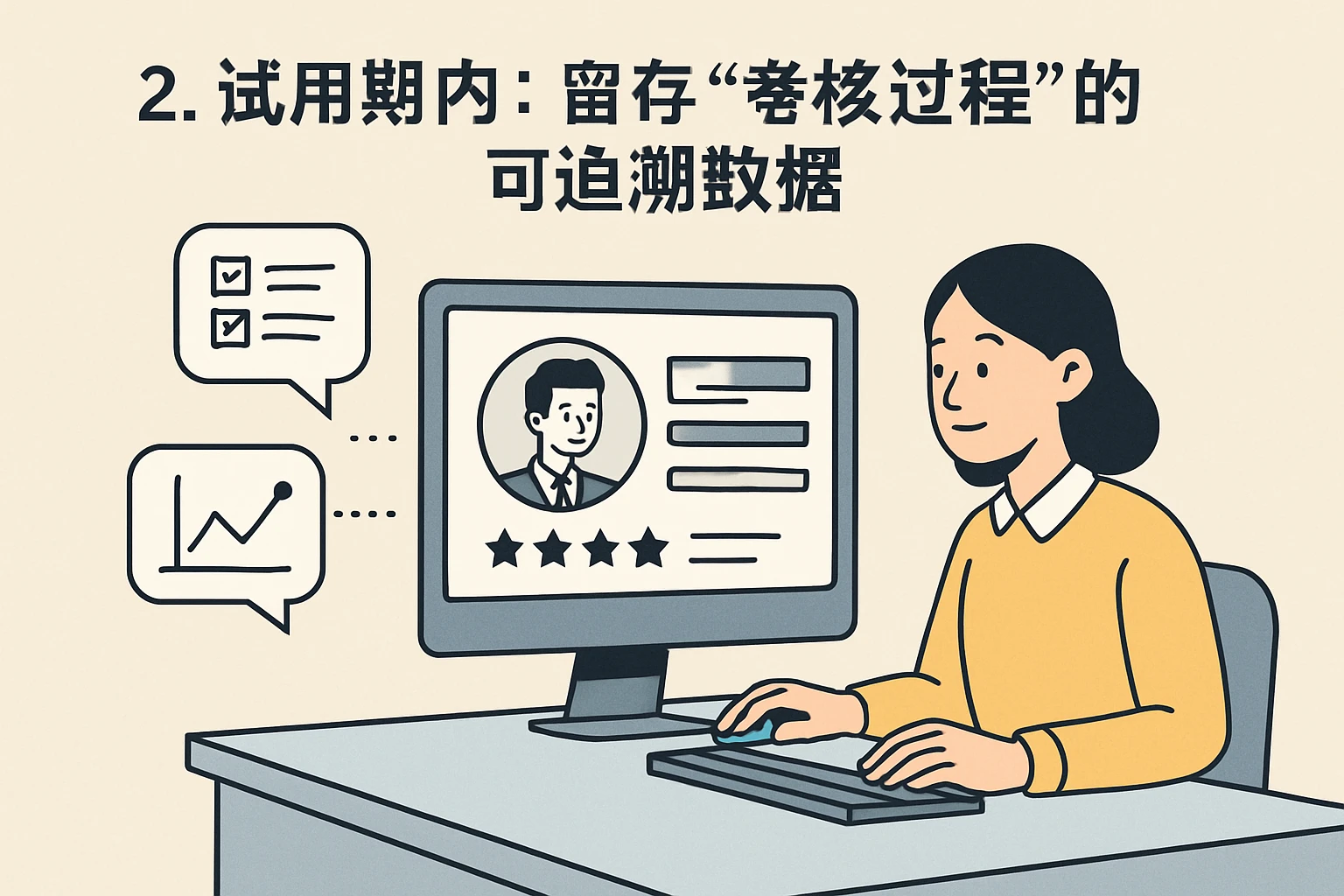 2. 试用期内:留存“考核过程”的可追溯数据