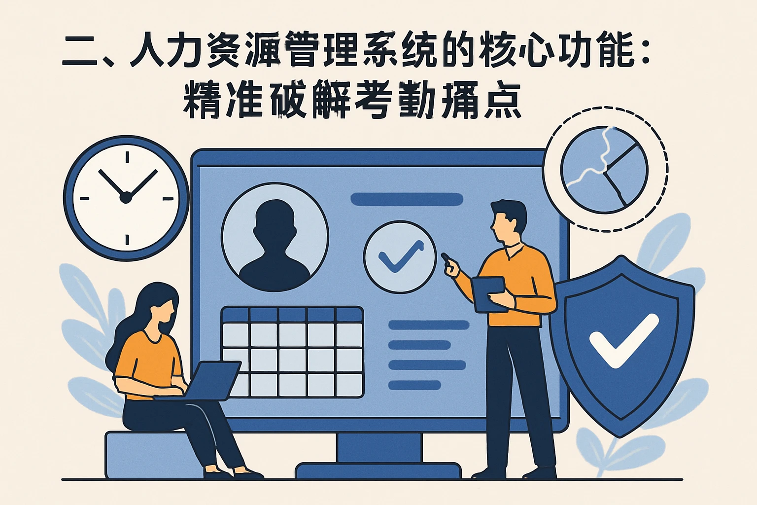 二、人力资源管理系统的核心功能：精准破解考勤痛点