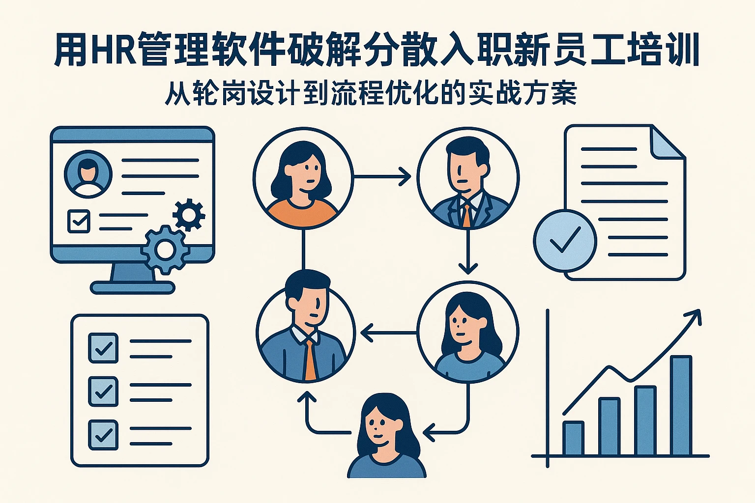 用HR管理软件破解分散入职新员工培训难题：从轮岗设计到流程优化的实战方案