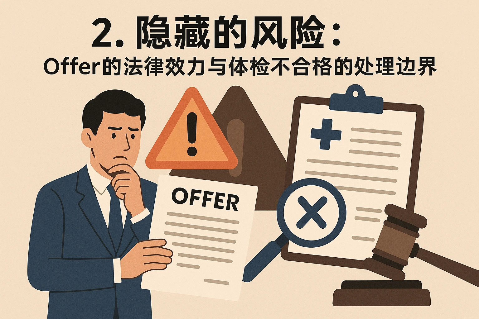 2. 隐藏的风险：Offer的法律效力与体检不合格的处理边界