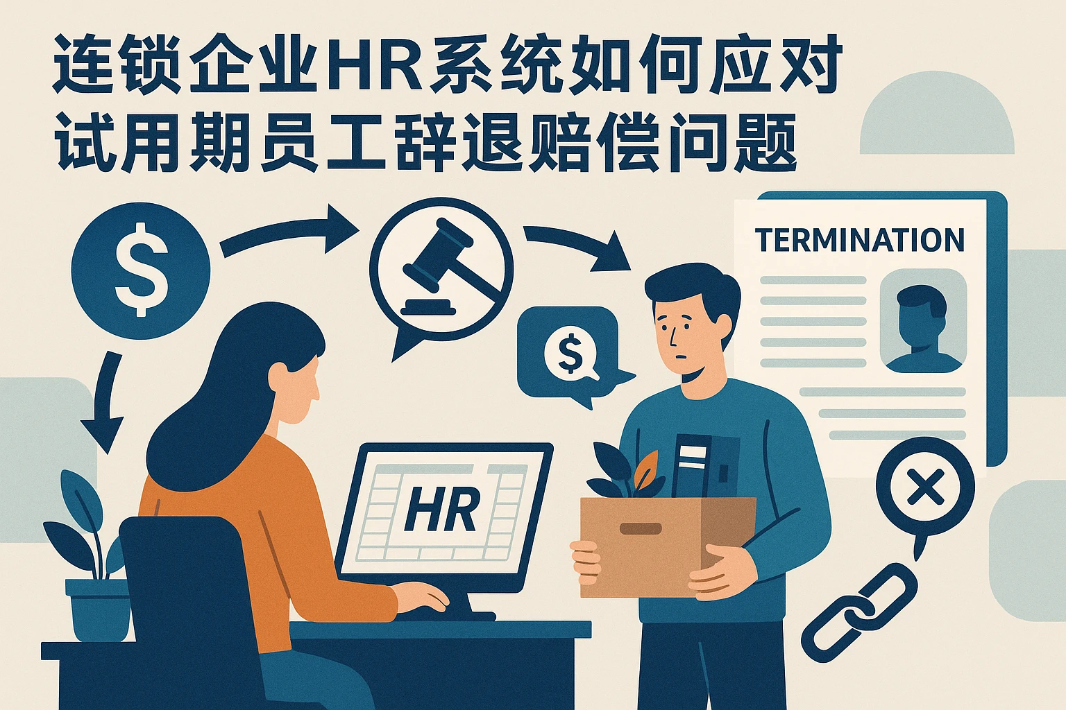 连锁企业HR系统如何应对试用期员工辞退赔偿问题