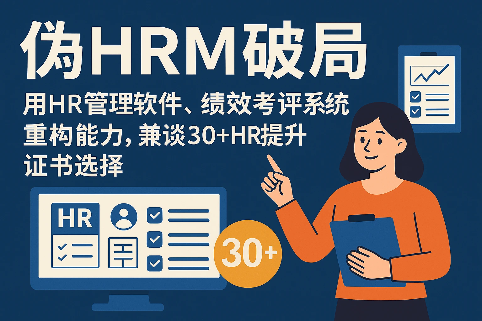 伪HRM破局：用HR管理软件、绩效考评系统重构能力，兼谈30+HR提升证书选择