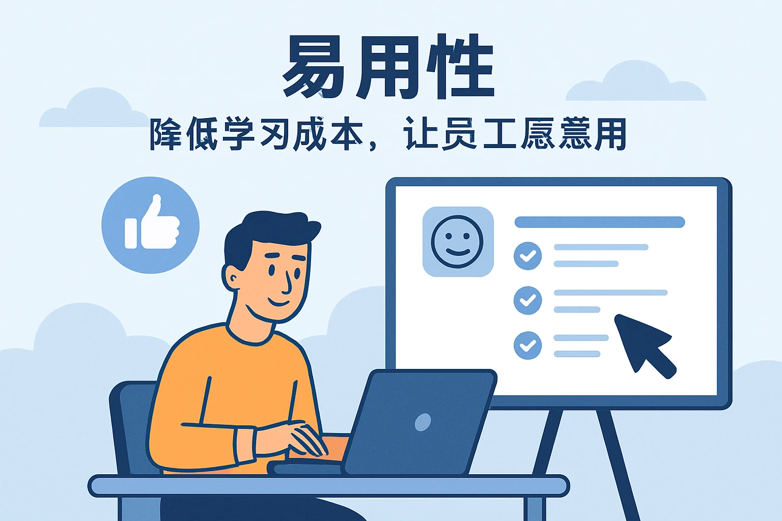 2. 易用性：降低学习成本，让员工愿意用