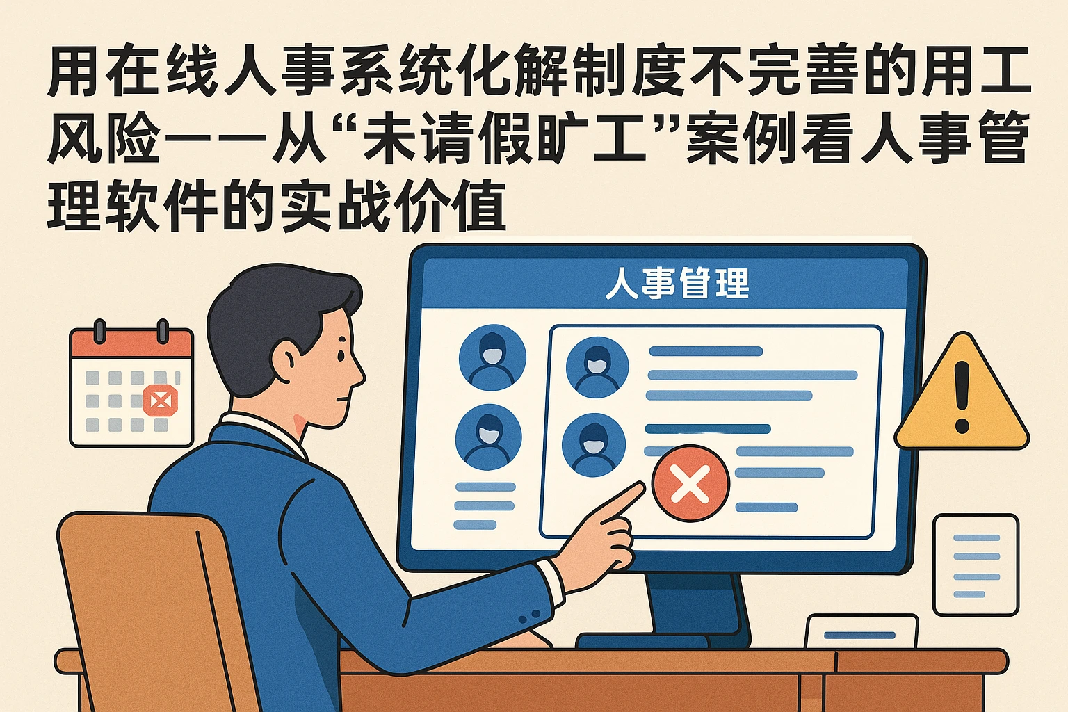 用在线人事系统化解制度不完善的用工风险——从“未请假旷工”案例看人事管理软件的实战价值