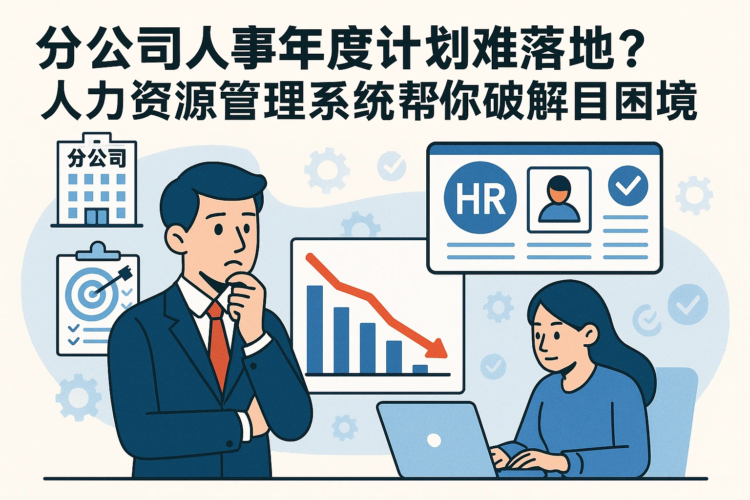 分公司人事年度计划难落地?人力资源管理系统帮你破解目标困境