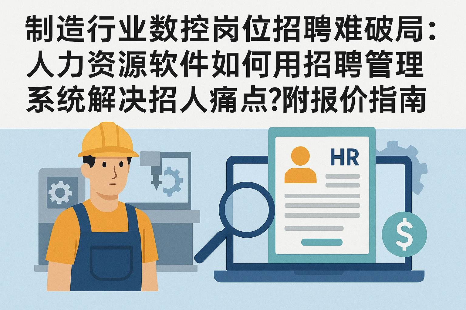 制造行业数控岗位招聘难破局:人力资源软件如何用招聘管理系统解决招人痛点?附报价指南