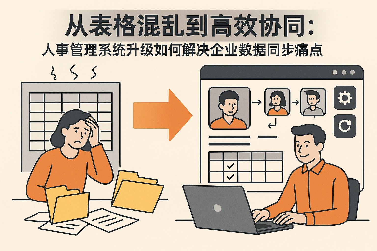 从表格混乱到高效协同：人事管理系统升级如何解决企业数据同步痛点