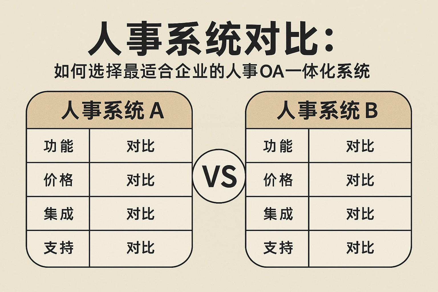 人事系统对比:如何选择最适合企业的人事OA一体化系统