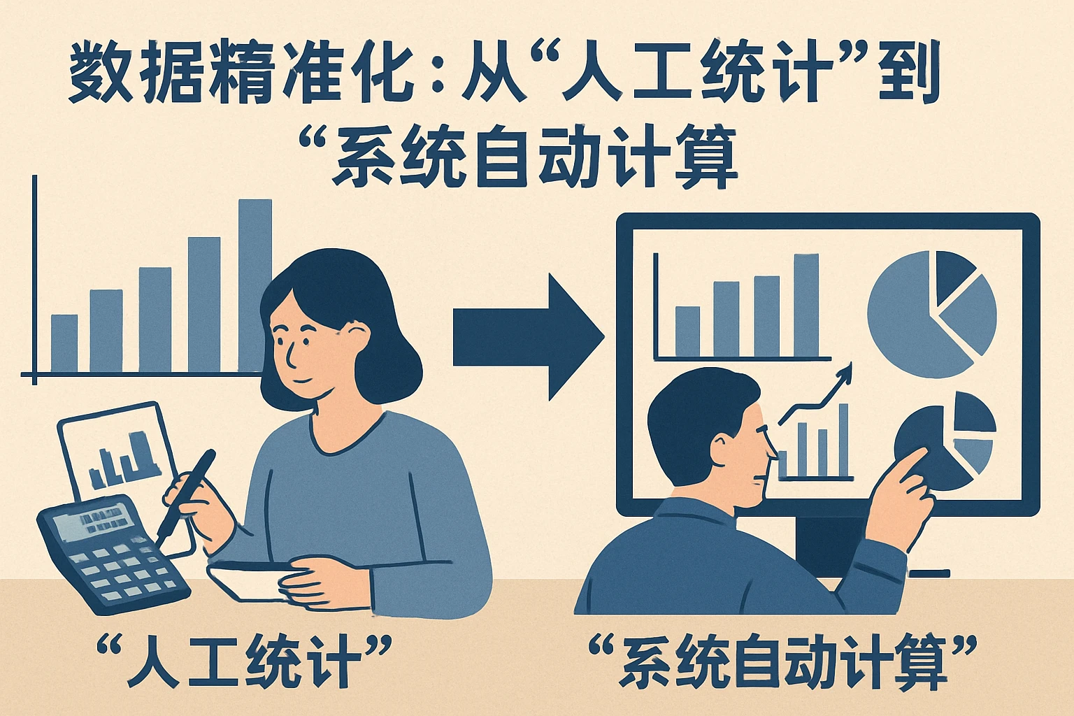 2. 数据精准化:从“人工统计”到“系统自动计算”
