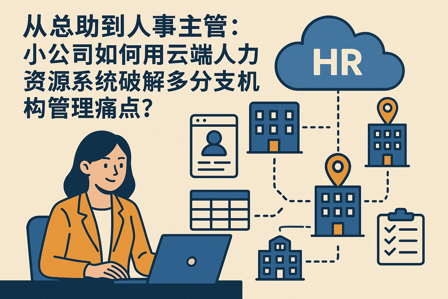 从总助到人事主管:小公司如何用云端人力资源系统破解多分支机构管理痛点?