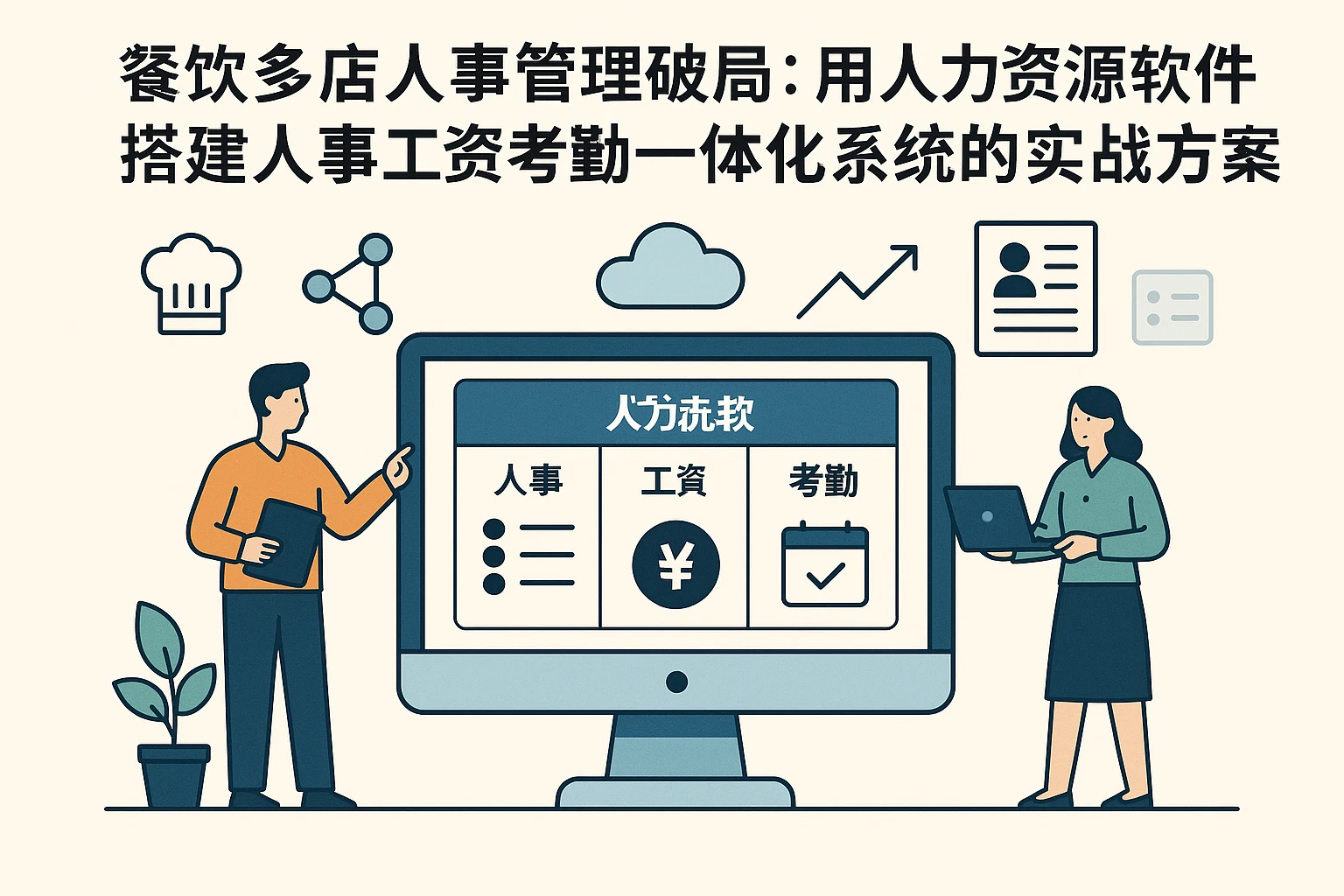 餐饮多店人事管理破局：用人力资源软件搭建人事工资考勤一体化系统的实战方案