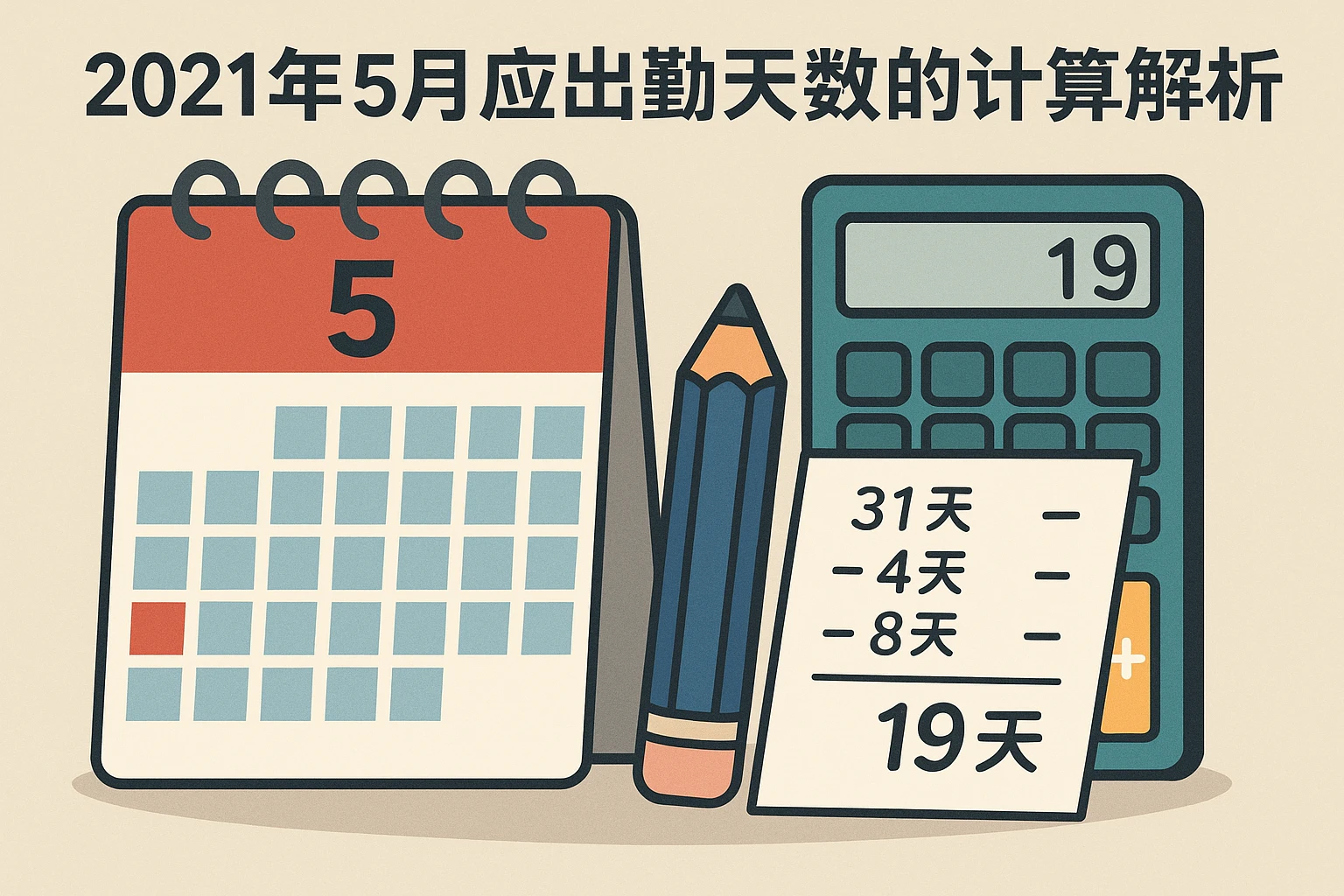 2021年5月应出勤天数的计算解析